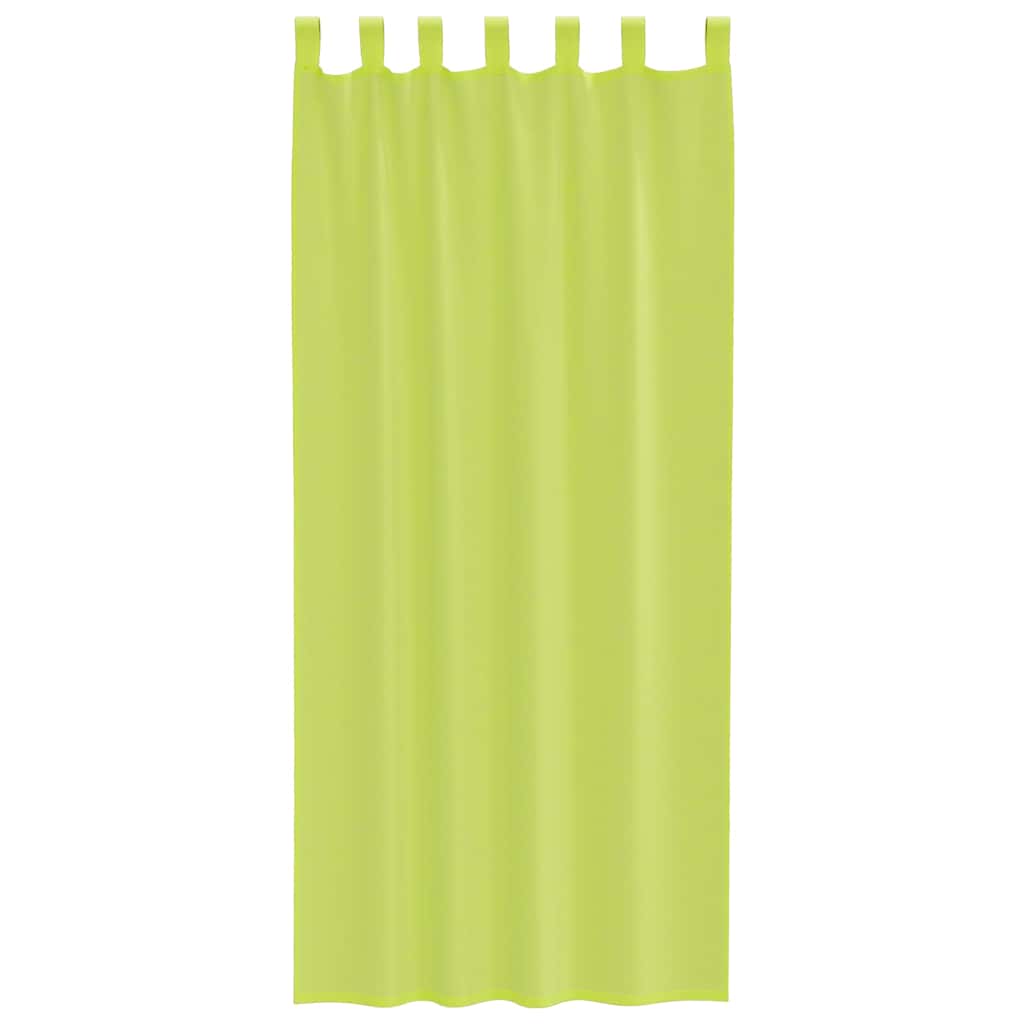 Voile Curtains with Tab Top 2 pcs Apple Green