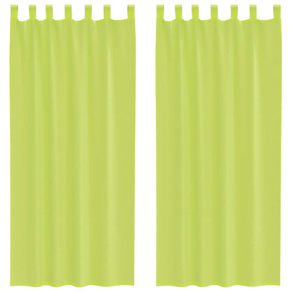 Voile Curtains with Tab Top 2 pcs Apple Green