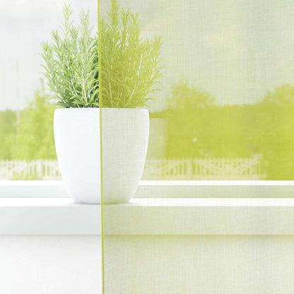 Voile Curtains with Tab Top 2 pcs Apple Green