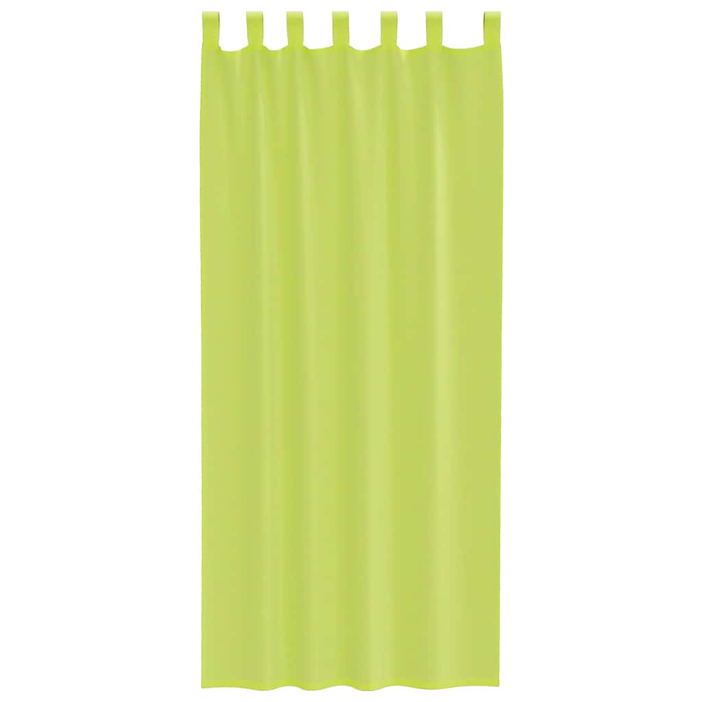 Voile Curtains with Tab Top 2 pcs Apple Green