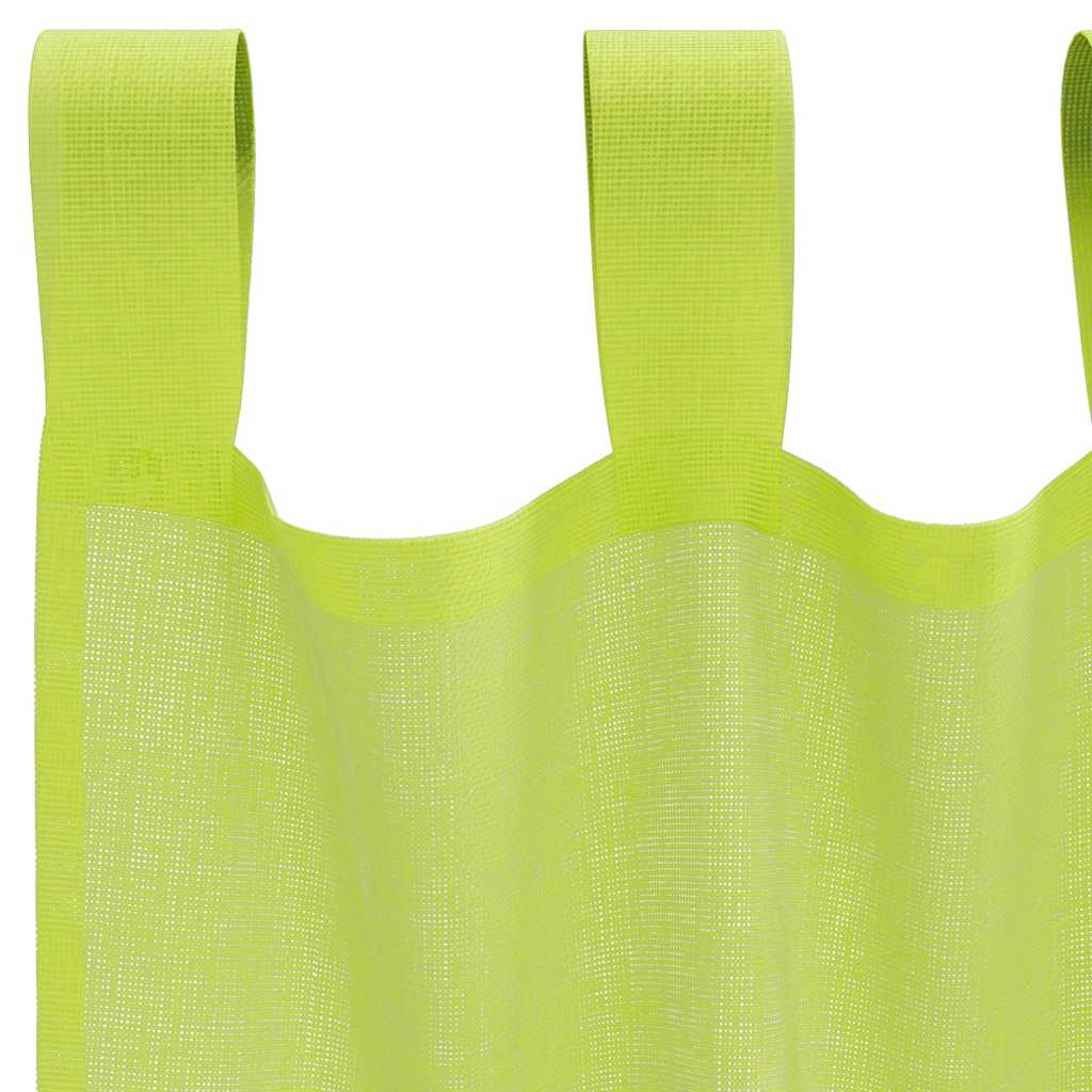Voile Curtains with Tab Top 2 pcs Apple Green