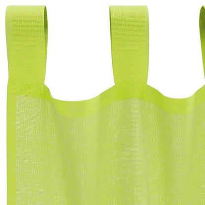 Voile Curtains with Tab Top 2 pcs Apple Green