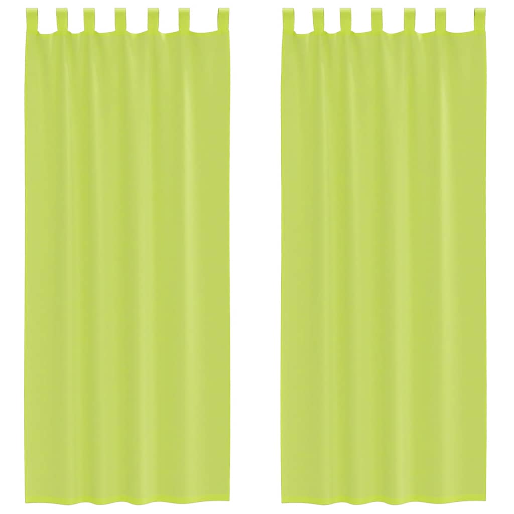 Voile Curtains with Tab Top 2 pcs Apple Green