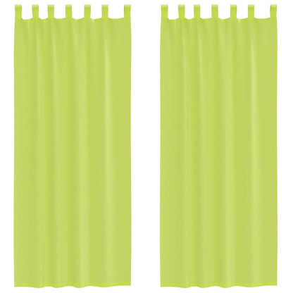 Voile Curtains with Tab Top 2 pcs Apple Green