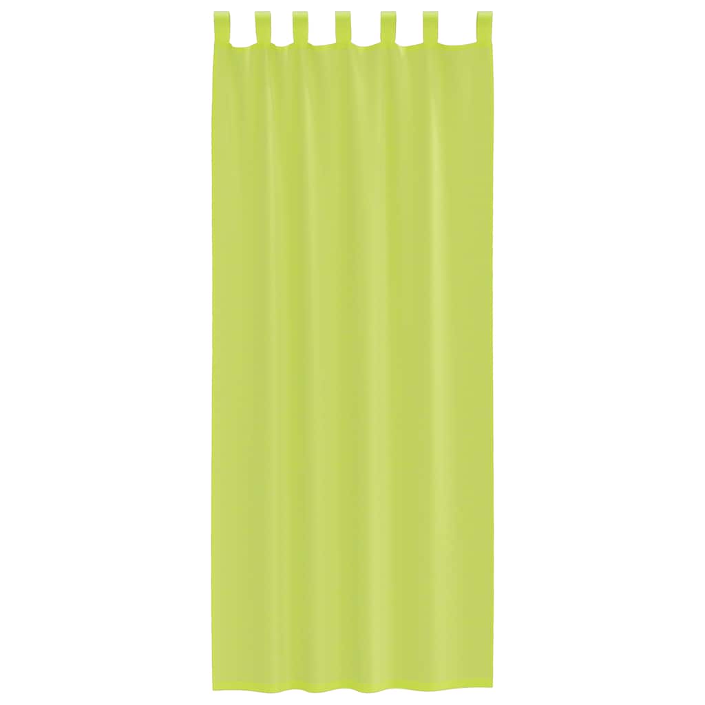 Voile Curtains with Tab Top 2 pcs Apple Green