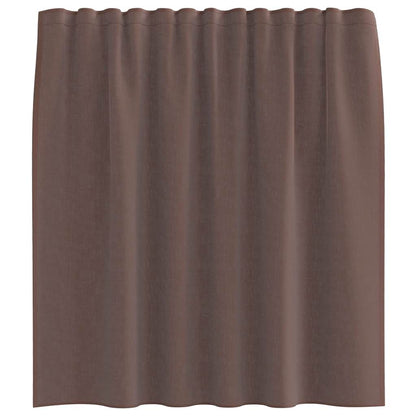 Voile Curtains with Tab Top 2 pcs Brown