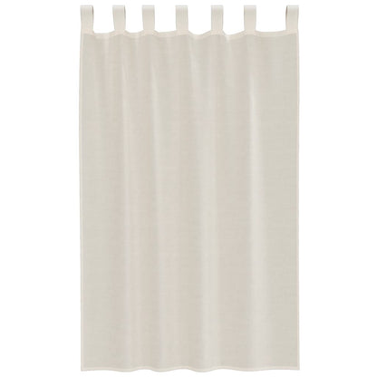 Voile Curtains with Tab Top 2 pcs Cream