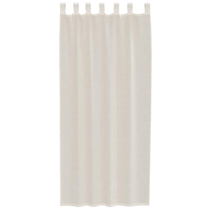 Voile Curtains with Tab Top 2 pcs Cream
