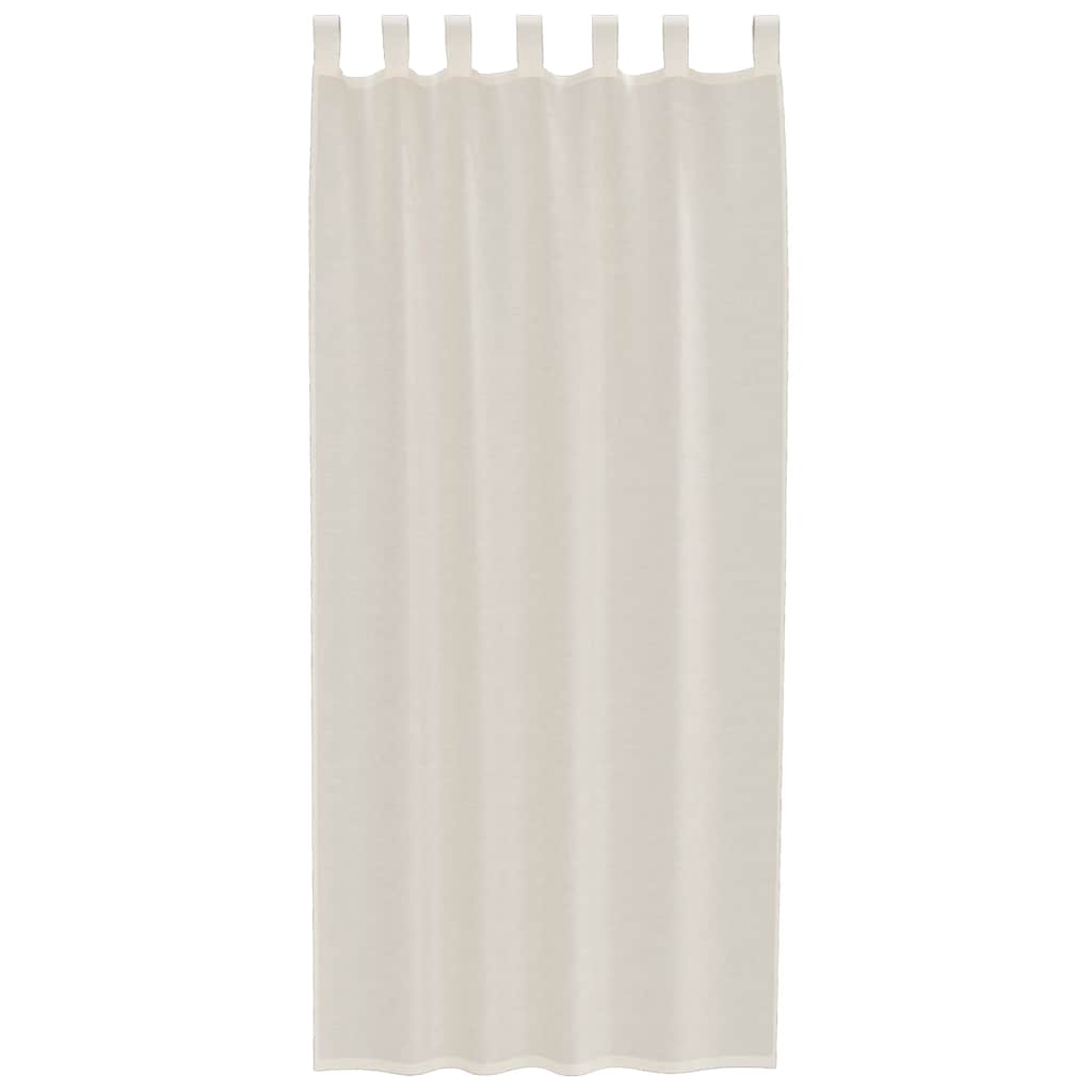Voile Curtains with Tab Top 2 pcs Cream