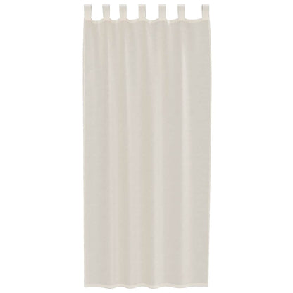 Voile Curtains with Tab Top 2 pcs Cream