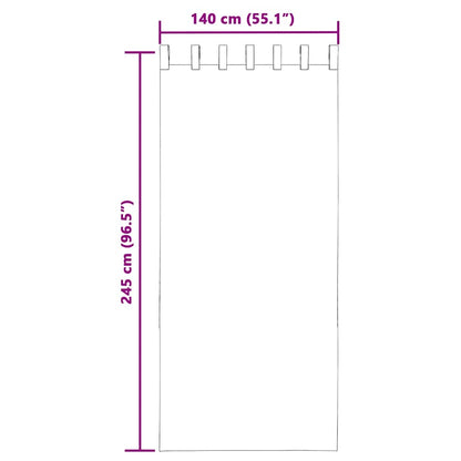 Voile Curtains with Tab Top 2 pcs Cream