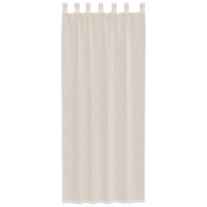 Voile Curtains with Tab Top 2 pcs Cream