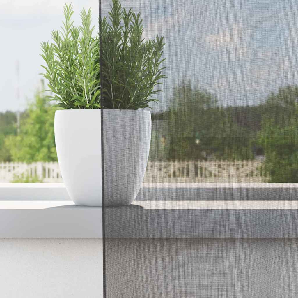 Voile Curtains with Loops 2 pcs Dark Grey 140x245 cm