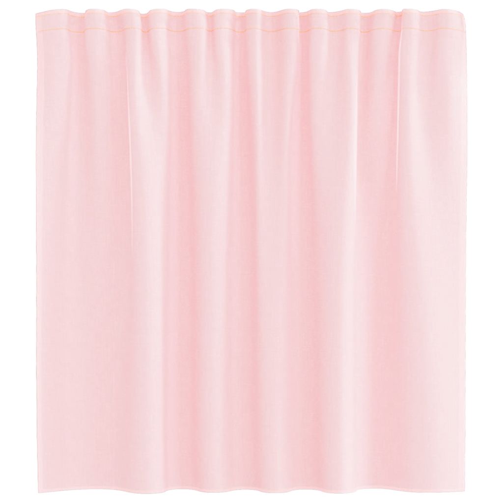 Voile Curtains with Loops 2 pcs Light Pink 140x140 cm