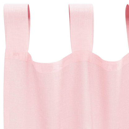 Voile Curtains with Loops 2 pcs Light Pink 140x140 cm