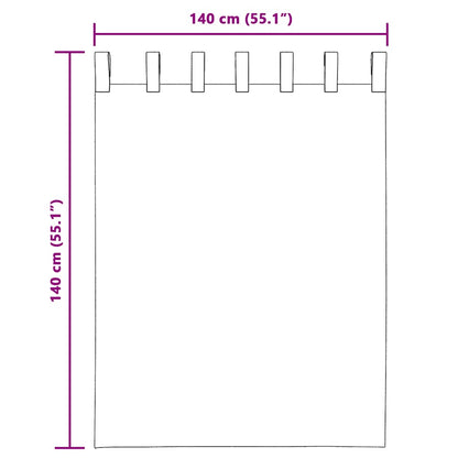 Voile Curtains with Loops 2 pcs Light Pink 140x175 cm
