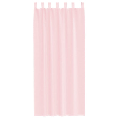 Voile Curtains with Loops 2 pcs Light Pink 140x225 cm