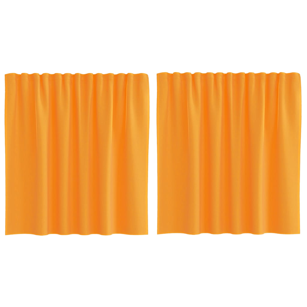 Voile Curtains with Loops 2 pcs Orange 140x140 cm