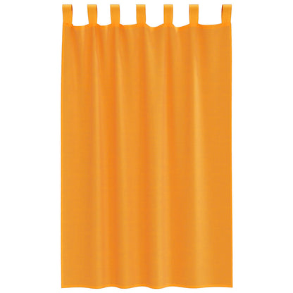 Voile Curtains with Loops 2 pcs Orange 140x175 cm