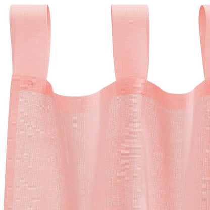 Voile Curtains with Loops 2 pcs Pink 140x140 cm