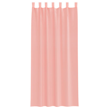 Voile Curtains with Loops 2 pcs Pink 140x245 cm