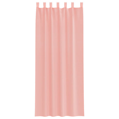 Voile Curtains with Loops 2 pcs Pink 140x260 cm