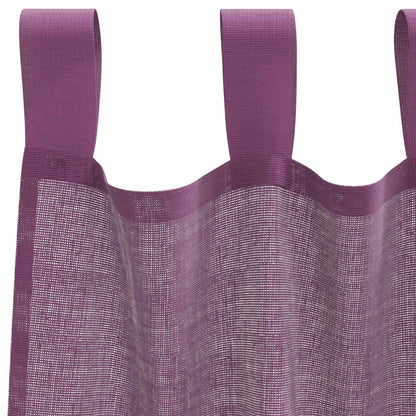 Voile Curtains with Loops 2 pcs Purple 140x175 cm