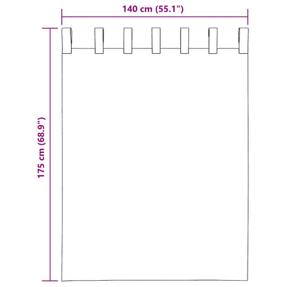 Voile Curtains with Loops 2 pcs Purple 140x175 cm