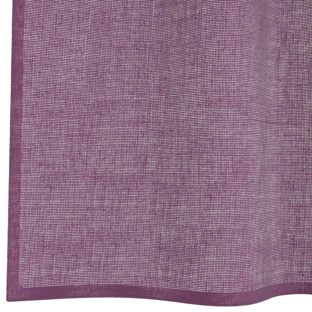 Voile Curtains with Loops 2 pcs Purple 140x225 cm