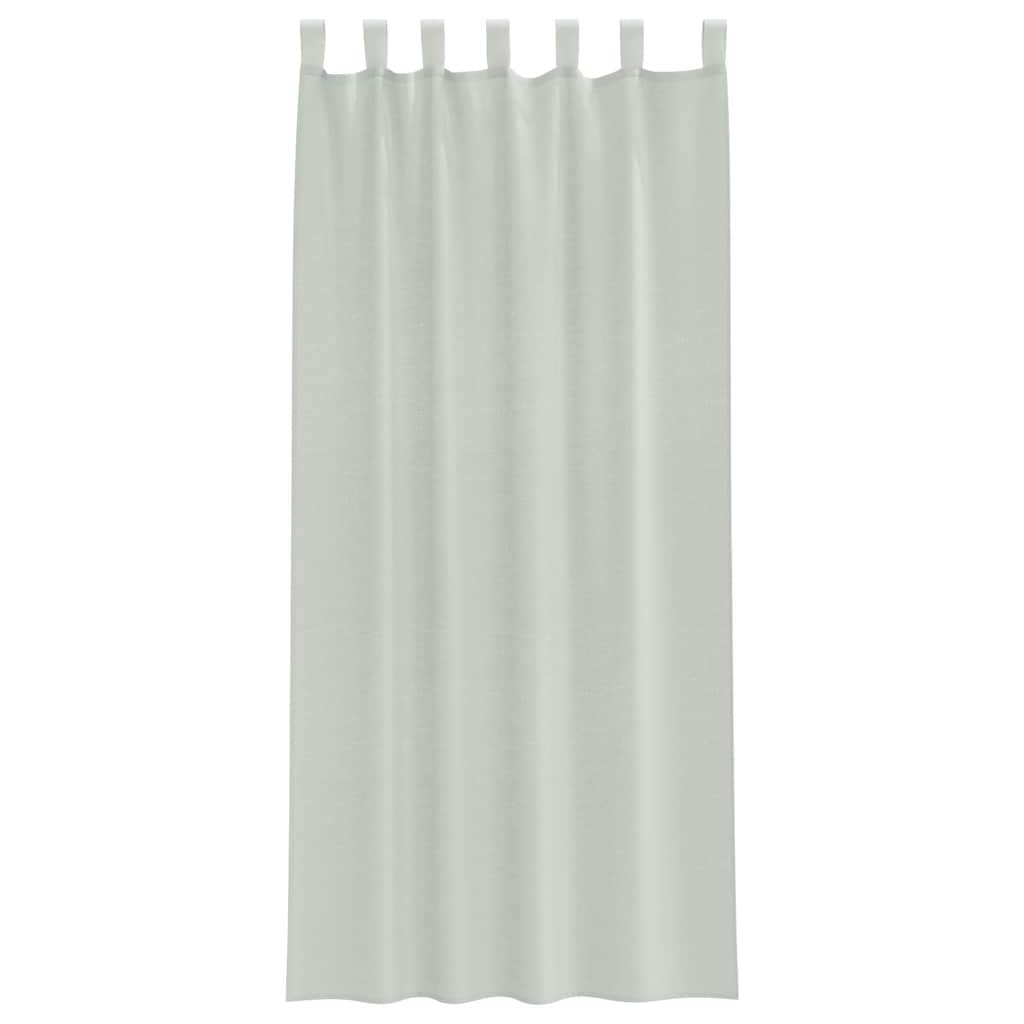 Voile Curtains with Loops 2 pcs Light Grey 140x225 cm