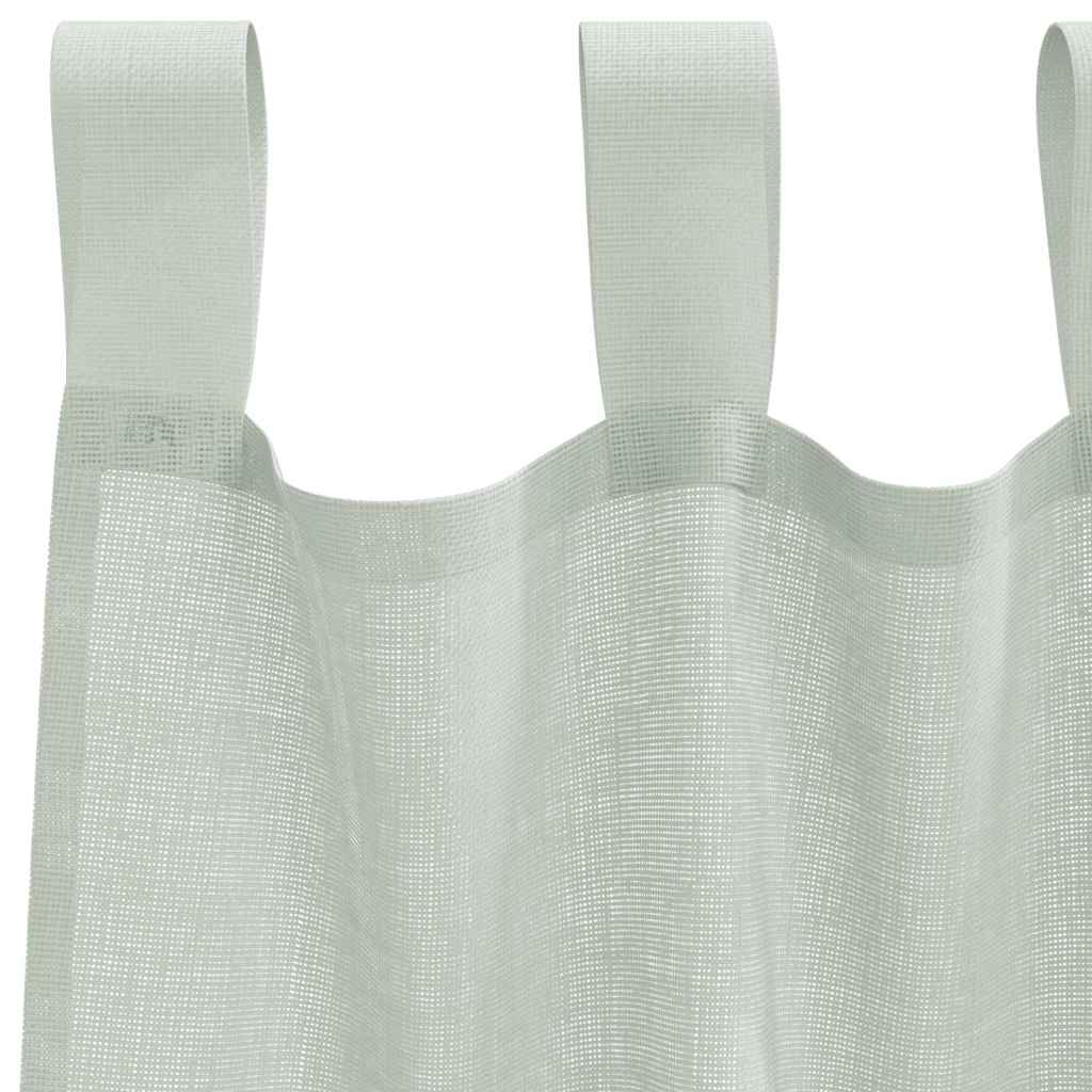 Voile Curtains with Loops 2 pcs Light Grey 140x225 cm