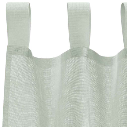 Voile Curtains with Loops 2 pcs Light Grey 140x225 cm