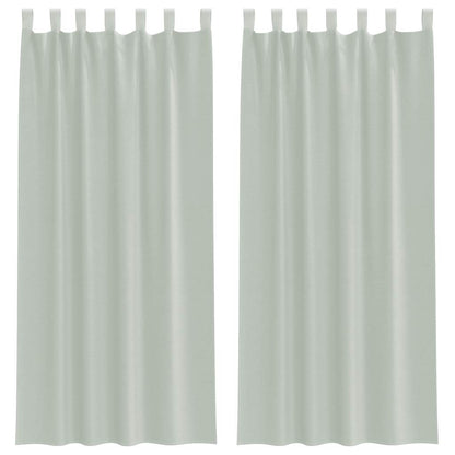 Voile Curtains with Loops 2 pcs Light Grey 140x245 cm