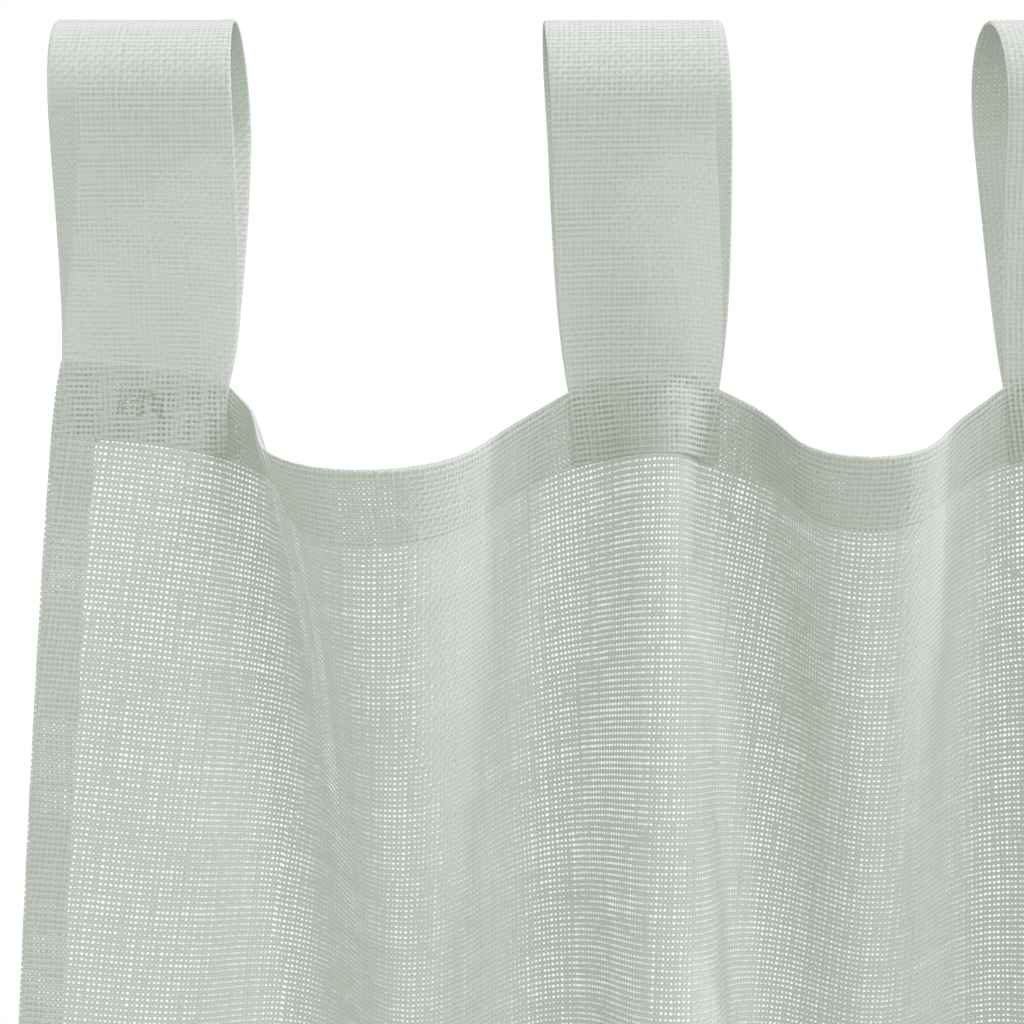 Voile Curtains with Loops 2 pcs Light Grey 140x245 cm