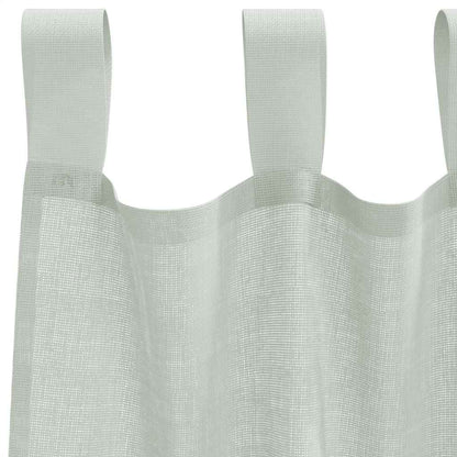 Voile Curtains with Loops 2 pcs Light Grey 140x245 cm