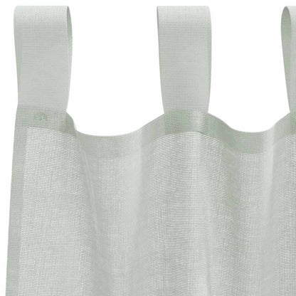 Voile Curtains with Loops 2 pcs Light Grey 140x260 cm