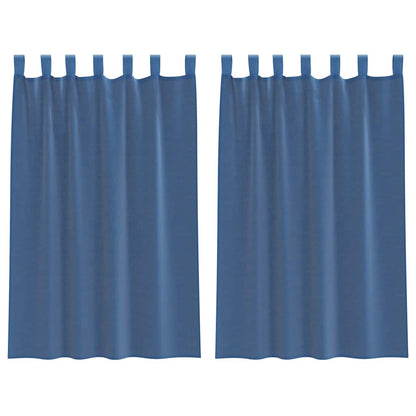 Voile Curtains with Loops 2 pcs Royal Blue 140x175 cm