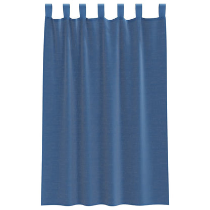Voile Curtains with Loops 2 pcs Royal Blue 140x175 cm