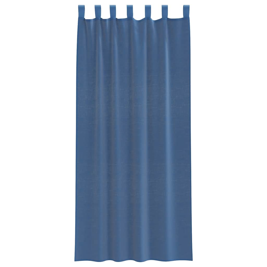 Voile Curtains with Loops 2 pcs Royal Blue 140x225 cm