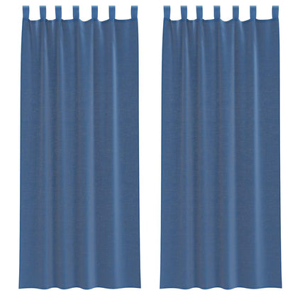 Voile Curtains with Loops 2 pcs Royal Blue 140x260 cm