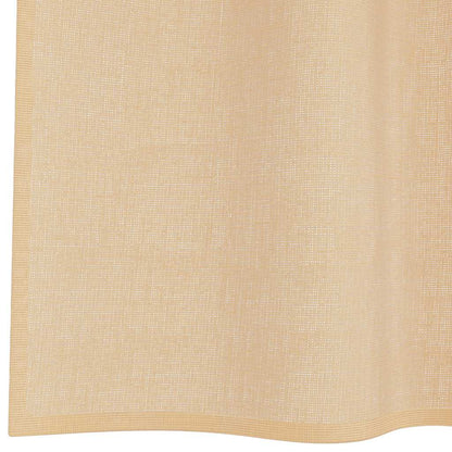 Voile Curtains with Loops 2 pcs Sand 140x225 cm