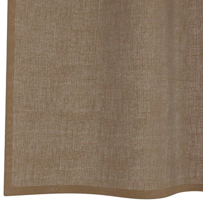Voile Curtains with Loops 2 pcs Light Brown 140x140 cm