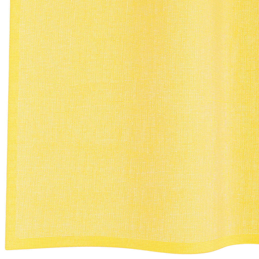 Voile Curtains with Loops 2 pcs Yellow 140x140 cm