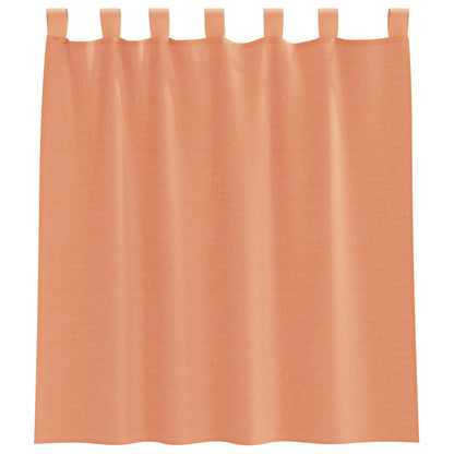 Voile Curtains with Loops 2 pcs Terracotta 140x140 cm