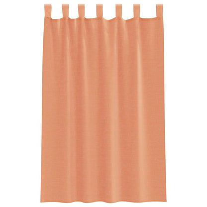 Voile Curtains with Loops 2 pcs Terracotta 140x175 cm