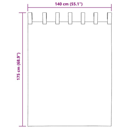 Voile Curtains with Loops 2 pcs Terracotta 140x175 cm