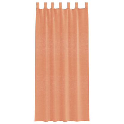 Voile Curtains with Loops 2 pcs Terracotta 140x245 cm