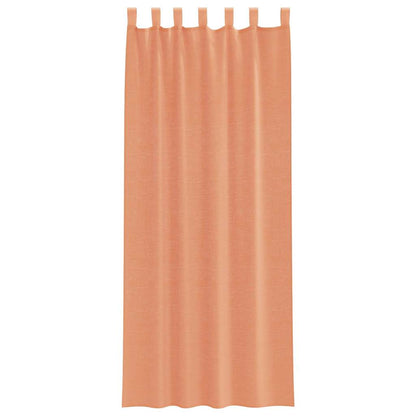 Voile Curtains with Loops 2 pcs Terracotta 140x260 cm