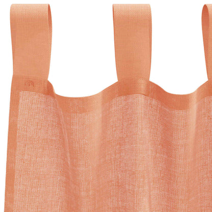 Voile Curtains with Loops 2 pcs Terracotta 140x260 cm