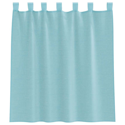 Voile Curtains with Loops 2 pcs Turquoise 140x140 cm